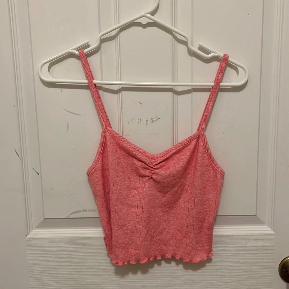 Pink Forever 21 Cropped Tank Top
